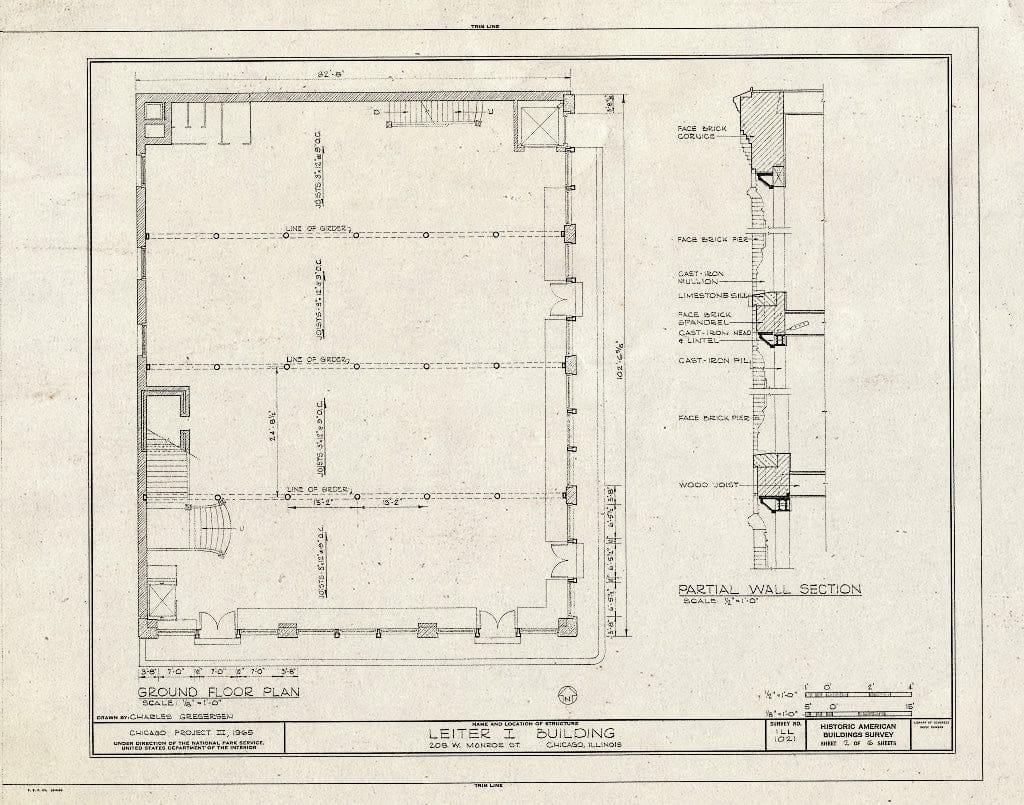 Blueprint HABS Ill,16-CHIG,23- (Sheet 2 of 6) - Leiter I Building, 200-208 West Monroe Street, Chicago, Cook County, IL