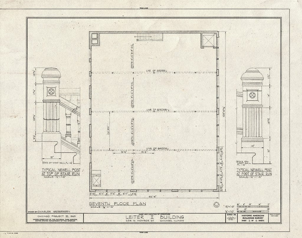 Blueprint HABS Ill,16-CHIG,23- (Sheet 3 of 6) - Leiter I Building, 200-208 West Monroe Street, Chicago, Cook County, IL
