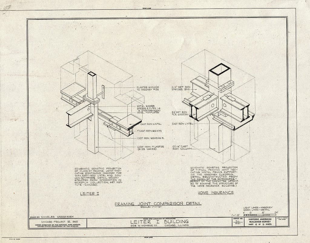 Blueprint HABS Ill,16-CHIG,23- (Sheet 6 of 6) - Leiter I Building, 200-208 West Monroe Street, Chicago, Cook County, IL