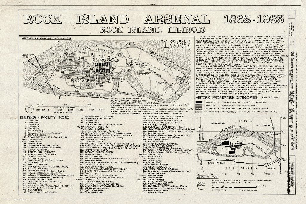 Blueprint HAER Ill,81-ROCIL,3- (Sheet 1 of 4) - Rock Island Arsenal, Rock Island, Rock Island County, IL