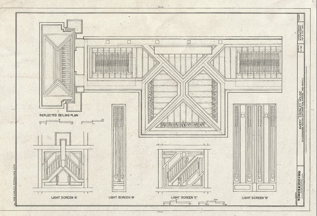 Blueprint HABS Ill,16-RIVSI,2- (Sheet 5 of 17) - Avery Coonley House, 300 Scottswood Road, 281 Bloomingbank Road, Riverside, Cook County, IL