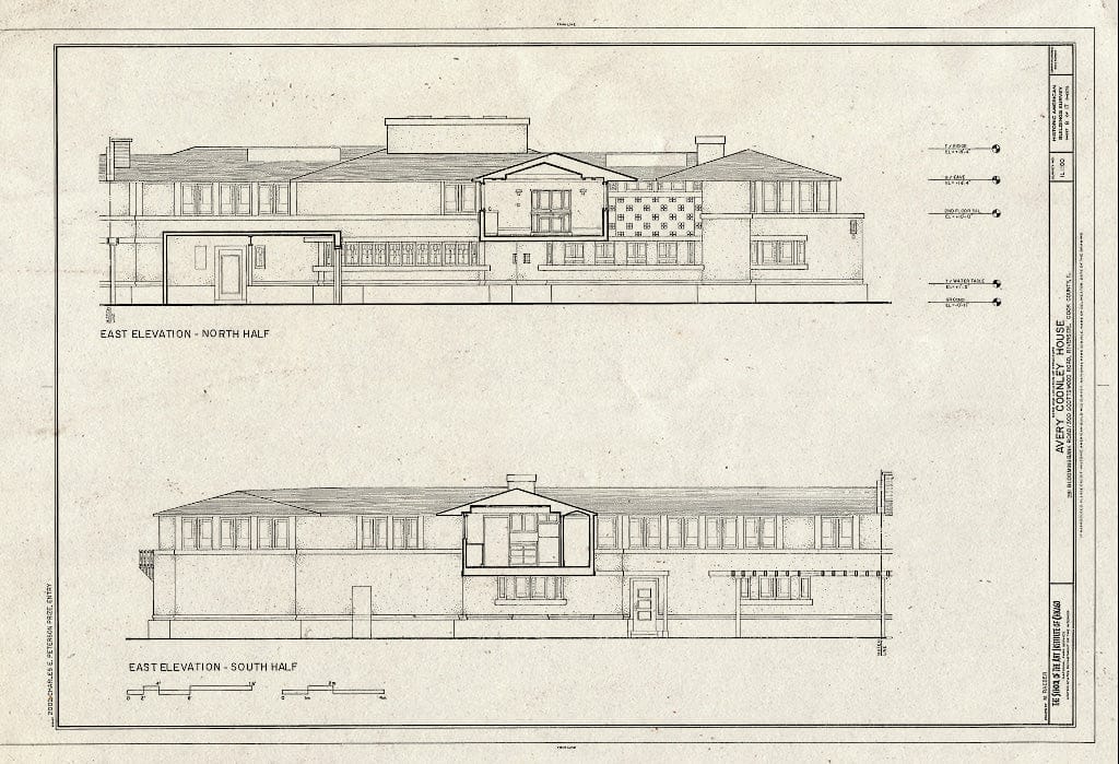Blueprint HABS Ill,16-RIVSI,2- (Sheet 8 of 17) - Avery Coonley House, 300 Scottswood Road, 281 Bloomingbank Road, Riverside, Cook County, IL