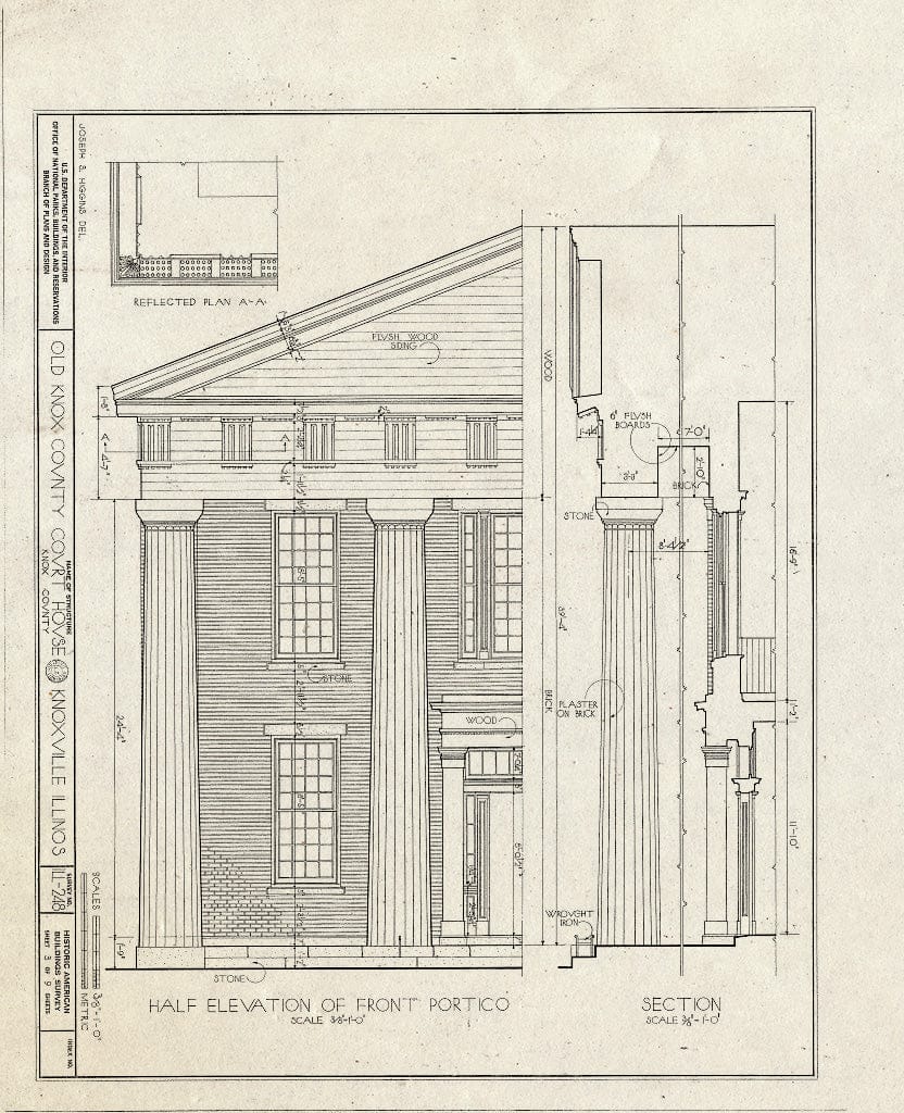 Blueprint HABS Ill,48-KNOV,1- (Sheet 3 of 9) - Old Knox County Courthouse, Main Street, Knoxville, Knox County, IL