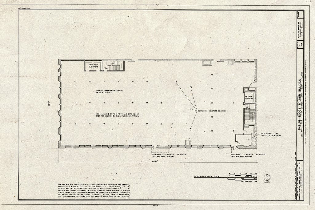 Blueprint HABS Ill,16-CHIG,101- (Sheet 1 of 1) - Phelps-Dodge-Palmer Building, 200 West Adams Street, Chicago, Cook County, IL