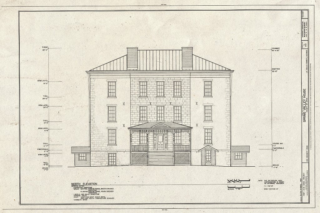 Blueprint HABS Ill,50-UTIC.V,2- (Sheet 6 of 8) - Spring Valley House, Dee Bennett Road, Utica, La Salle County, IL