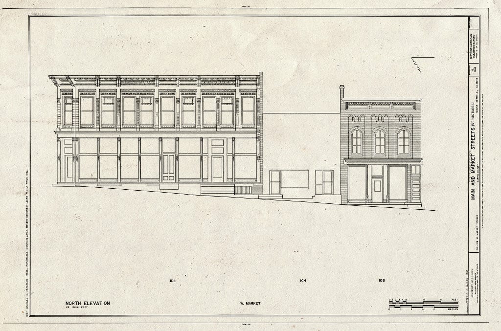 Blueprint HABS ILL,8-MTCAR,1- (sheet 8 of 15) - Main & Market Streets (Structures), Courthouse Square, Main, Market, Center, Clay & Broadway, Mount Carroll, Carroll County, IL