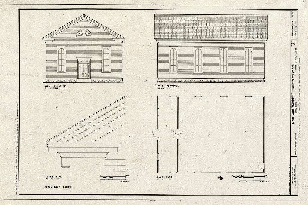 Blueprint HABS ILL,8-MTCAR,1- (sheet 11 of 15) - Main & Market Streets (Structures), Courthouse Square, Main, Market, Center, Clay & Broadway, Mount Carroll, Carroll County, IL