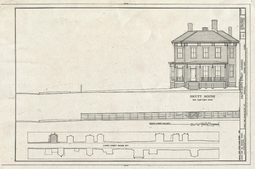 Blueprint HABS Ill,84-SPRIF,2J- (Sheet 7 of 12) - Lincoln Home Site, South Eighth Street (Houses), South Eighth Street, Springfield, Sangamon County, IL