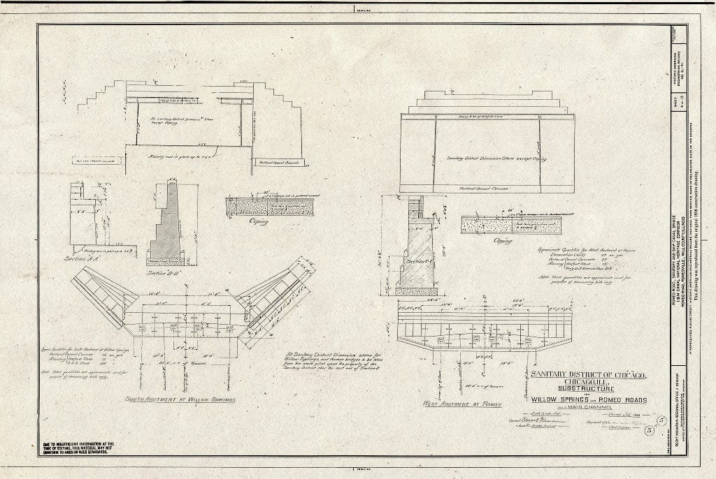 Blueprint HAER Ill, 99-ROM, 1- (Sheet 4 of 13) - Romeo Road, Sanitary & Ship Canal Bridge, Spanning Sanitary & Ship Canal, Romeoville, Will County, IL