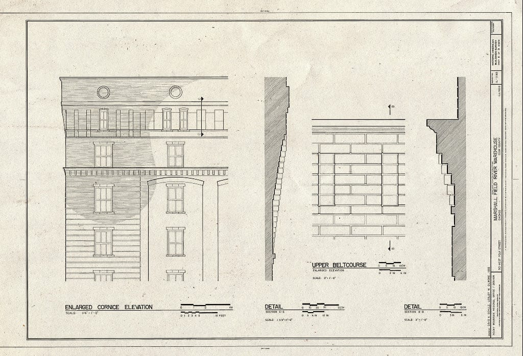 Blueprint HABS Ill,16-CHIG,167- (Sheet 8 of 9) - Marshall Field River Warehouse, 310 West Polk Street, Chicago, Cook County, IL