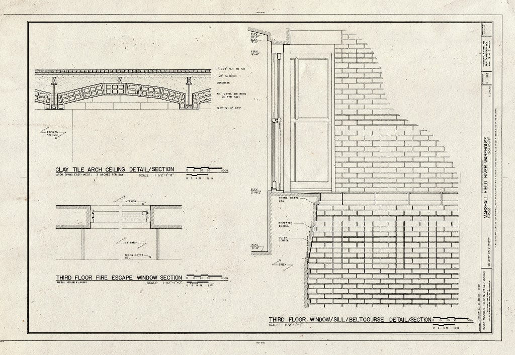 Blueprint HABS Ill,16-CHIG,167- (Sheet 9 of 9) - Marshall Field River Warehouse, 310 West Polk Street, Chicago, Cook County, IL