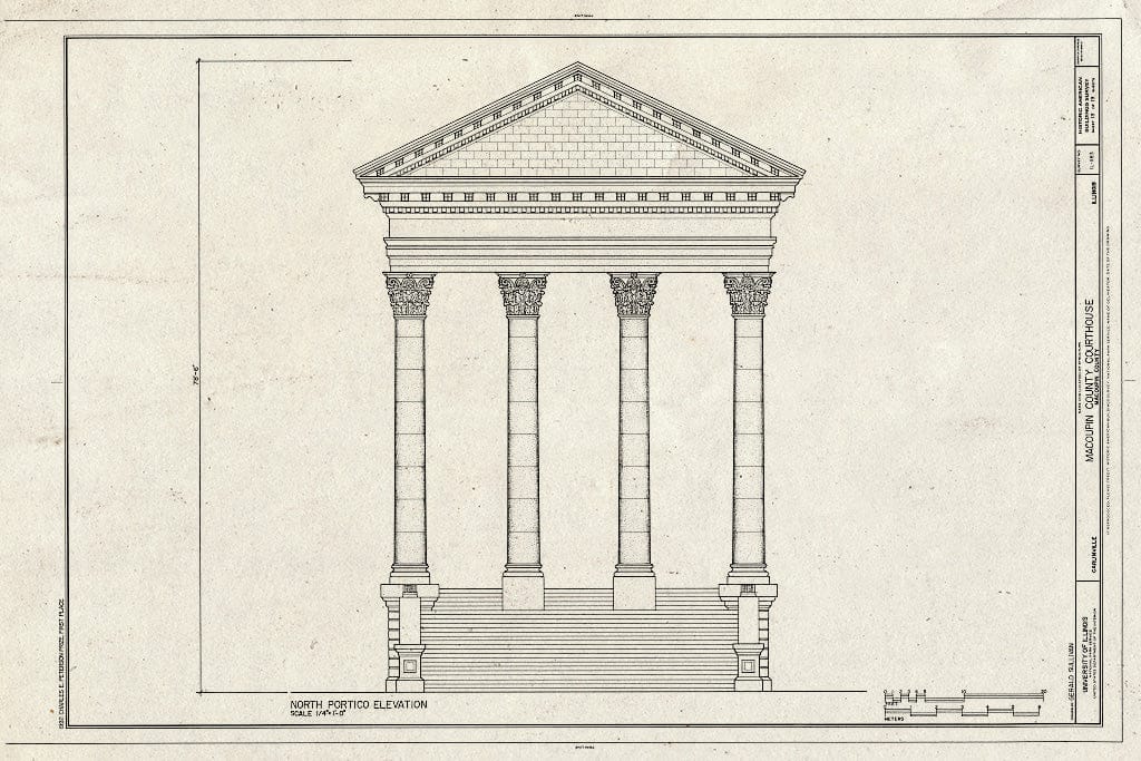 Blueprint HABS Ill,59-Carl,1- (Sheet 13 of 19) - Macoupin County Courthouse, Carlinville, Macoupin County, IL