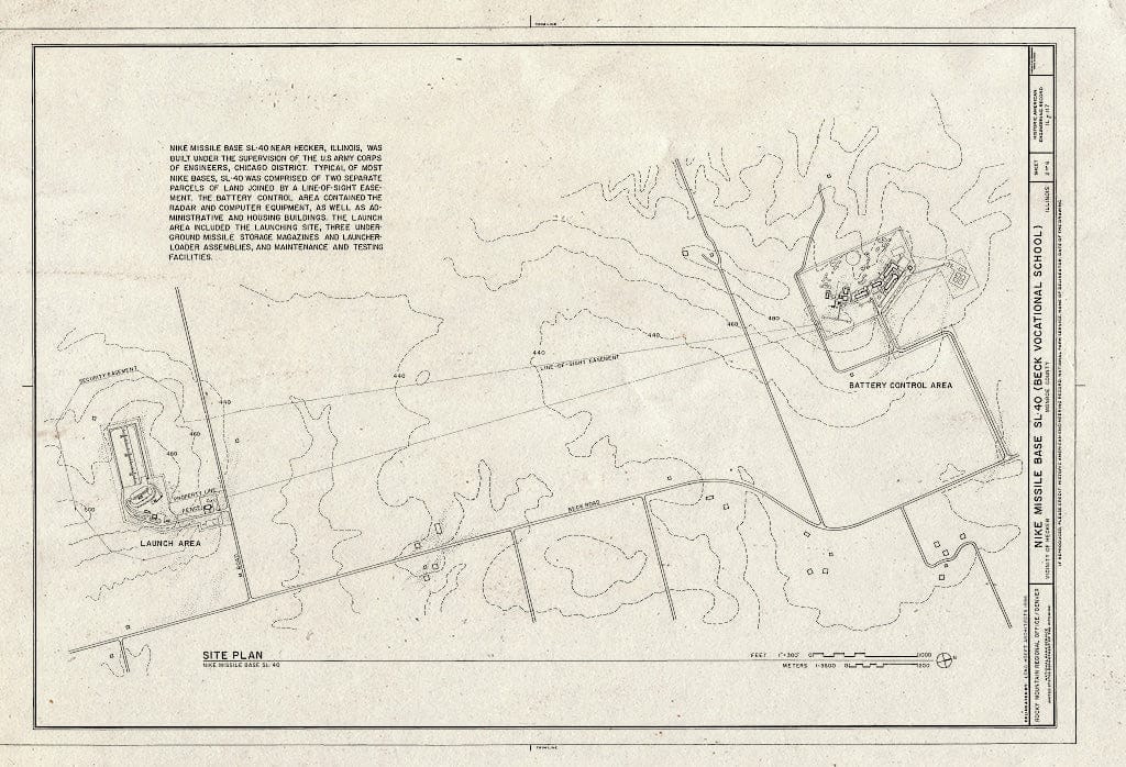 Blueprint HAER Ill, 67-Heck. V, 1- (Sheet 2 of 6) - Nike Missile Base SL-40, Beck Road Between Nike & M Roads, Hecker, Monroe County, IL