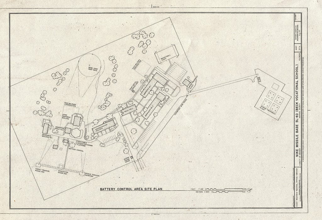 Blueprint HAER Ill, 67-Heck. V, 1- (Sheet 3 of 6) - Nike Missile Base SL-40, Beck Road Between Nike & M Roads, Hecker, Monroe County, IL