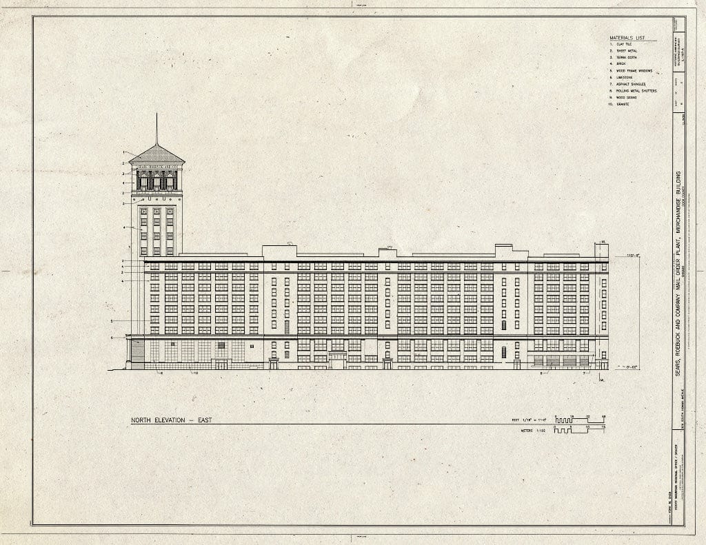 Blueprint HABS Ill,16-CHIG,110A- (Sheet 6 of 11) - Sears Roebuck & Company Mail Order Plant, Merchandise Building, 924 South Homan Avenue, Chicago, Cook County, IL