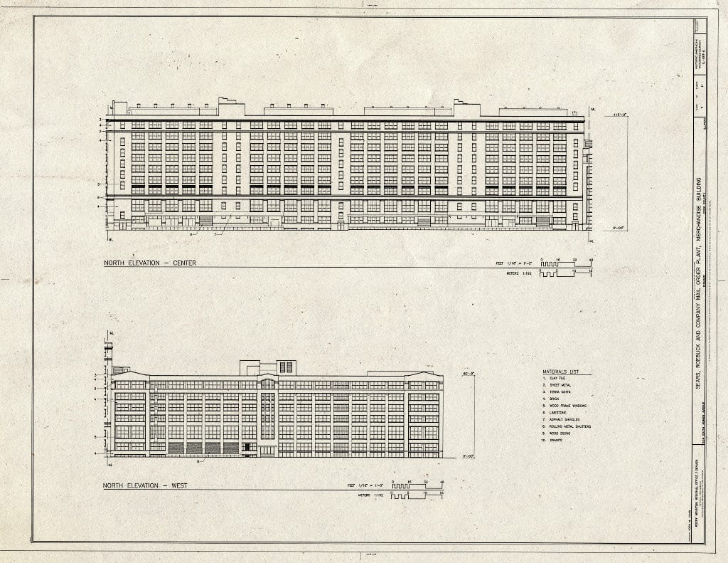 Blueprint HABS Ill,16-CHIG,110A- (Sheet 7 of 11) - Sears Roebuck & Company Mail Order Plant, Merchandise Building, 924 South Homan Avenue, Chicago, Cook County, IL
