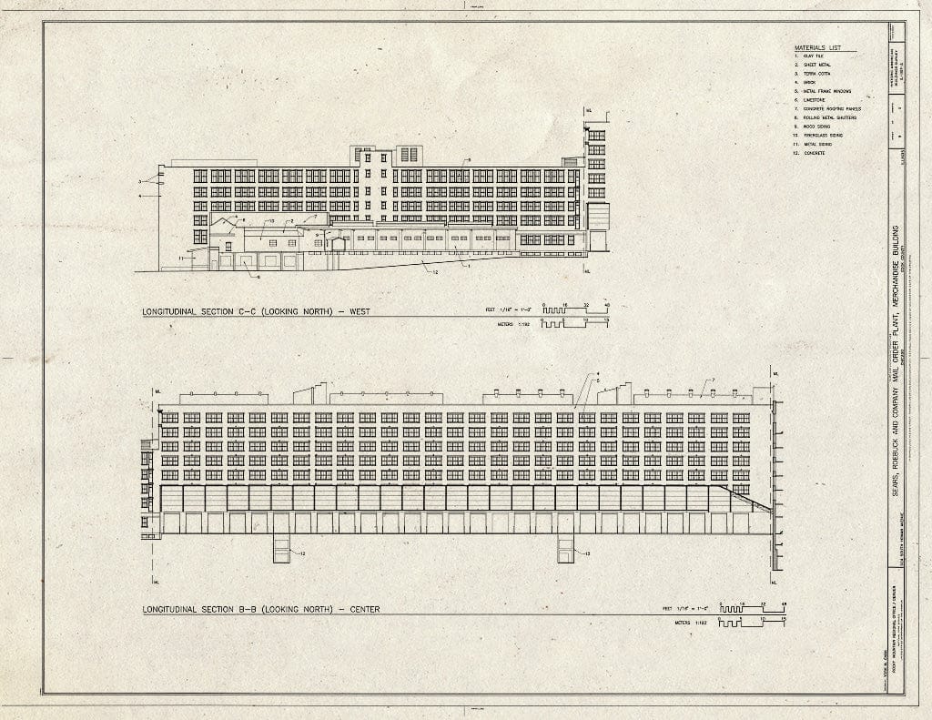 Blueprint HABS Ill,16-CHIG,110A- (Sheet 9 of 11) - Sears Roebuck & Company Mail Order Plant, Merchandise Building, 924 South Homan Avenue, Chicago, Cook County, IL