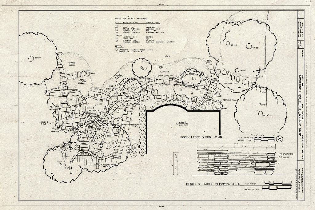 Blueprint HABS Ill,49-HIPA,2- (Sheet 5 of 7) - Jens Jensen Studio & Landscape, 950-954 Dean Avenue, Highland Park, Lake County, IL
