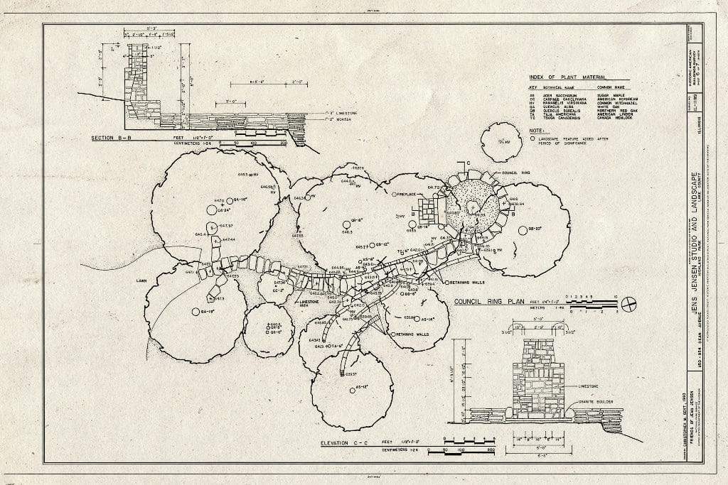 Blueprint HABS Ill,49-HIPA,2- (Sheet 6 of 7) - Jens Jensen Studio & Landscape, 950-954 Dean Avenue, Highland Park, Lake County, IL