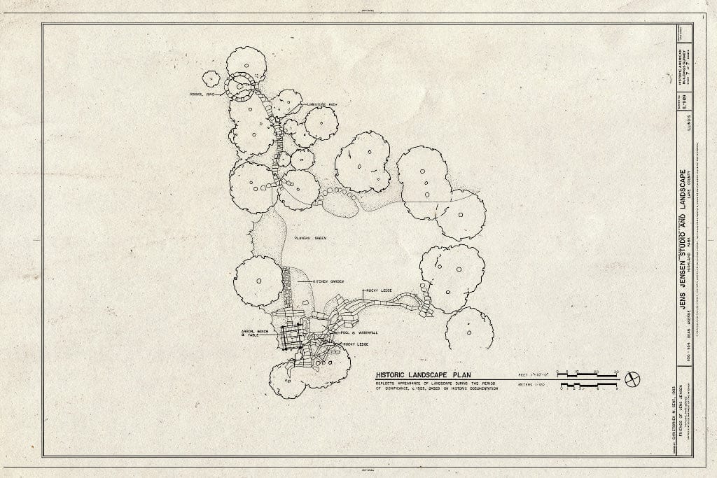 Blueprint HABS Ill,49-HIPA,2- (Sheet 7 of 7) - Jens Jensen Studio & Landscape, 950-954 Dean Avenue, Highland Park, Lake County, IL