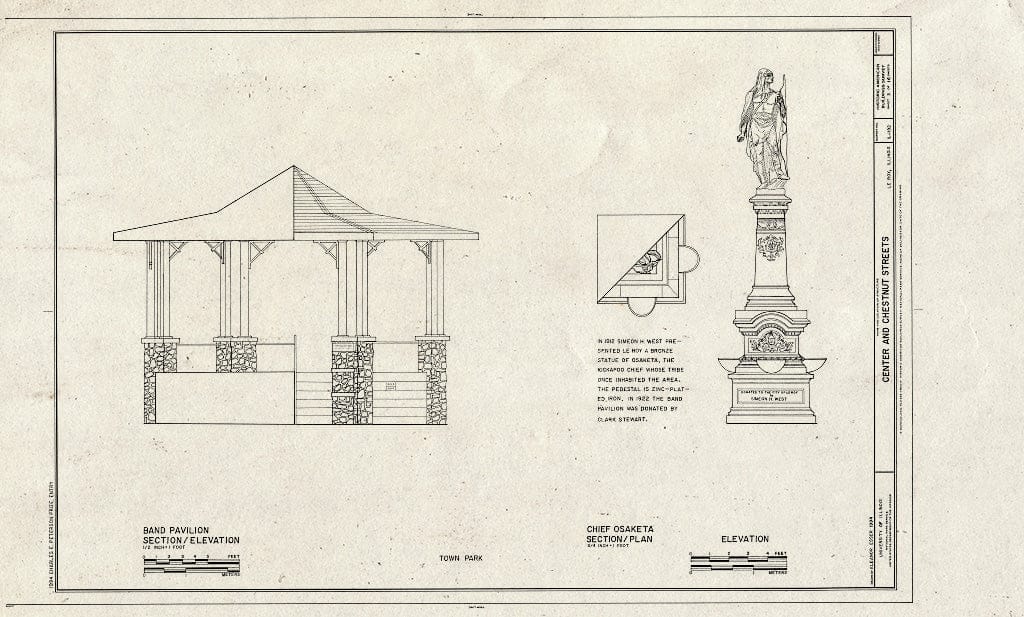 Blueprint HABS Ill,57-LRY,1- (Sheet 3 of 16) - Center & Chestnut Streets, Le Roy, McLean County, IL