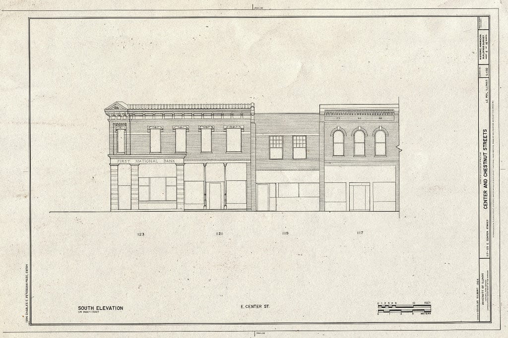 Blueprint HABS Ill,57-LRY,1- (Sheet 6 of 16) - Center & Chestnut Streets, Le Roy, McLean County, IL