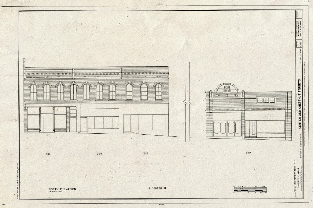 Blueprint HABS Ill,57-LRY,1- (Sheet 15 of 16) - Center & Chestnut Streets, Le Roy, McLean County, IL