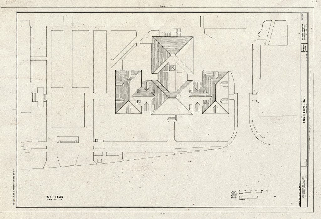 Blueprint HABS Ill,10-URB,1- (Sheet 2 of 16) - University of Illinois, Engineering Hall, Urbana, Champaign County, IL