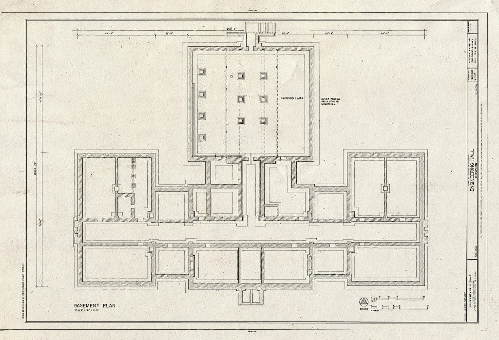 Blueprint HABS Ill,10-URB,1- (Sheet 3 of 16) - University of Illinois, Engineering Hall, Urbana, Champaign County, IL