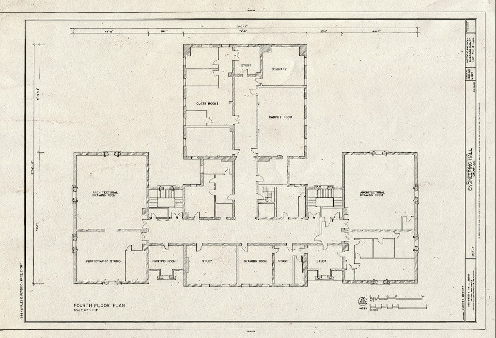 Blueprint HABS Ill,10-URB,1- (Sheet 7 of 16) - University of Illinois, Engineering Hall, Urbana, Champaign County, IL