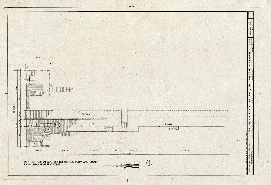 Blueprint HAER Ill, 16-CHIG, 108G- (Sheet 3 of 4) - Union Elevated Railroad, Madison-Wells Station, Madison & Wells Streets, Chicago, Cook County, IL