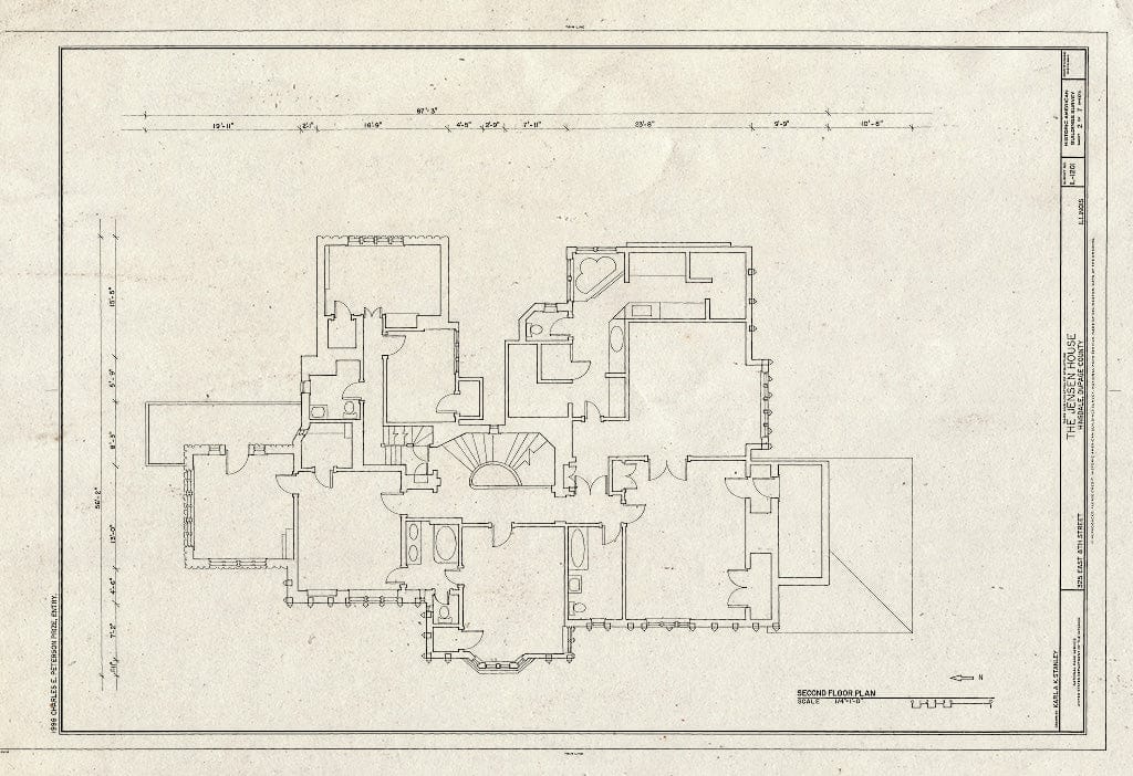 Blueprint HABS Ill,22-HINS,1- (Sheet 2 of 7) - Jensen House, 325 East Eighth Street, Hinsdale, Du Page County, IL