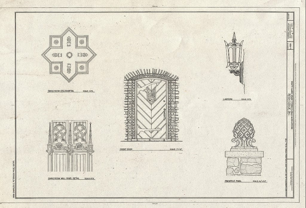 Blueprint HABS Ill,22-HINS,1- (Sheet 6 of 7) - Jensen House, 325 East Eighth Street, Hinsdale, Du Page County, IL