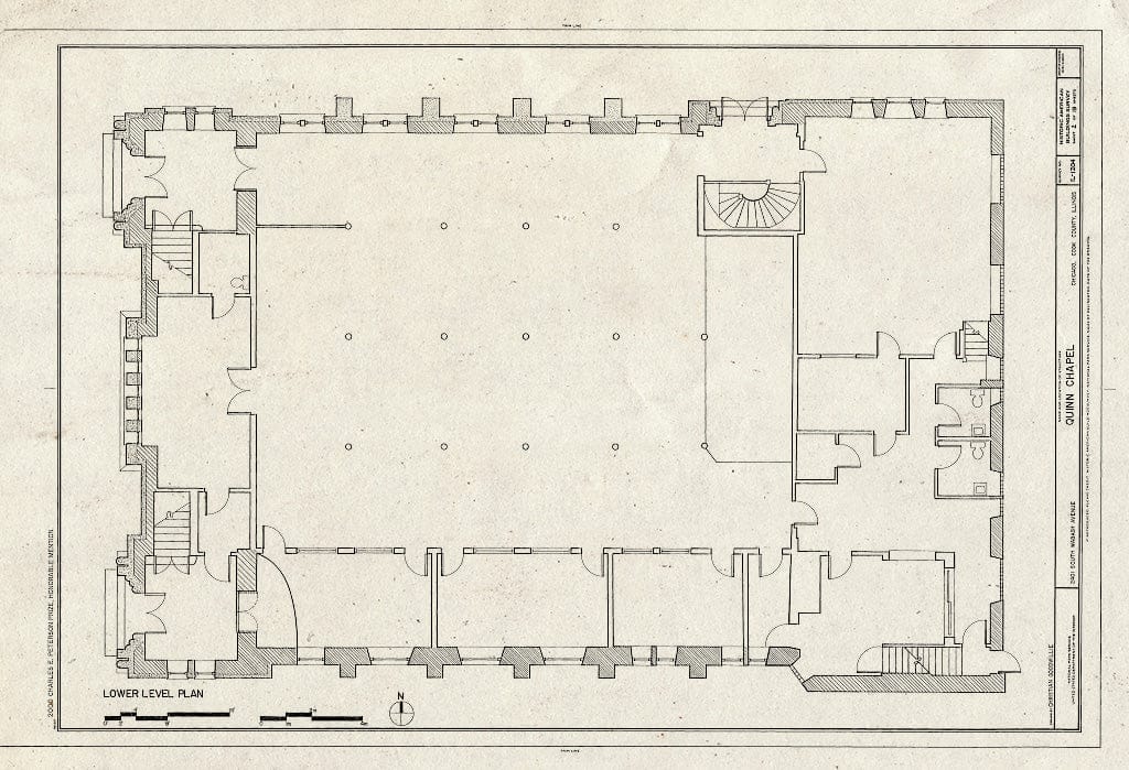 Blueprint HABS Ill,16-CHIG,168- (Sheet 2 of 19) - Quinn Chapel A.M.E. Church, 2401 South Wabash Avenue, Chicago, Cook County, IL