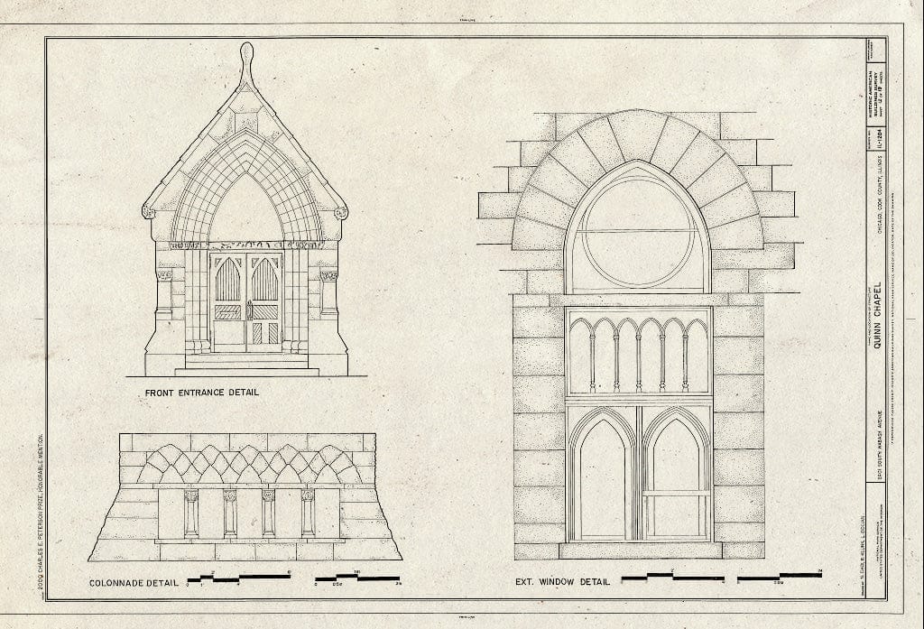 Blueprint HABS Ill,16-CHIG,168- (Sheet 12 of 19) - Quinn Chapel A.M.E. Church, 2401 South Wabash Avenue, Chicago, Cook County, IL