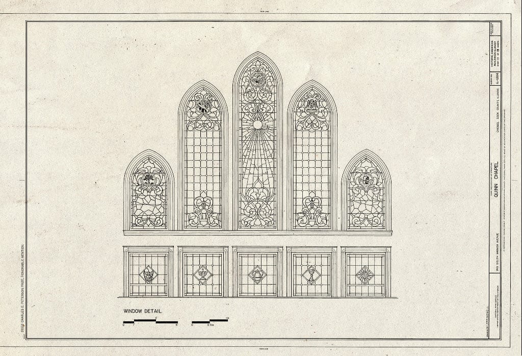 Blueprint HABS Ill,16-CHIG,168- (Sheet 13 of 19) - Quinn Chapel A.M.E. Church, 2401 South Wabash Avenue, Chicago, Cook County, IL