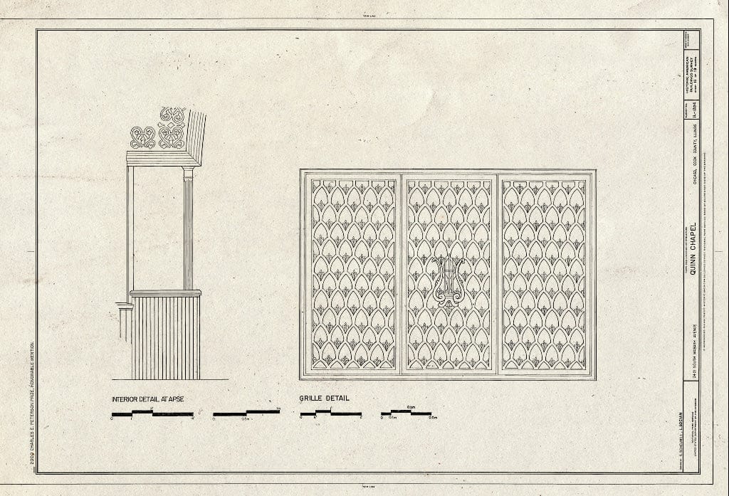 Blueprint HABS Ill,16-CHIG,168- (Sheet 18 of 19) - Quinn Chapel A.M.E. Church, 2401 South Wabash Avenue, Chicago, Cook County, IL