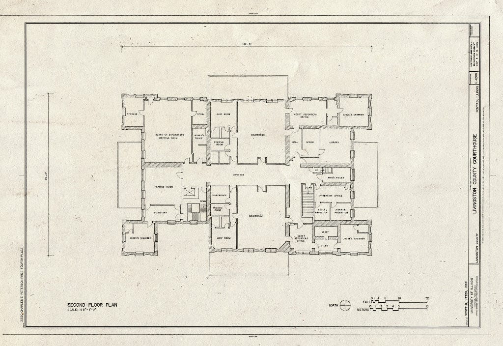 Blueprint HABS Ill,53-PON,1- (Sheet 5 of 14) - Livingston County Courthouse, Pontiac, Livingston County, IL