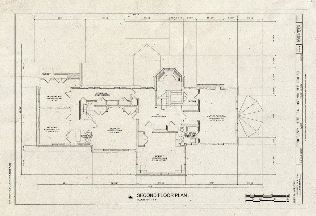 Blueprint HABS Ill,29-Canto,1- (Sheet 5 of 13) - Redcrest, 345 Elm Street, Canton, Fulton County, IL