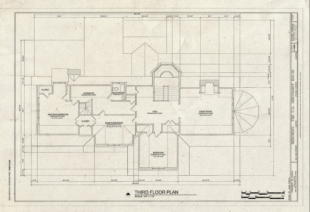 Blueprint HABS Ill,29-Canto,1- (Sheet 6 of 13) - Redcrest, 345 Elm Street, Canton, Fulton County, IL