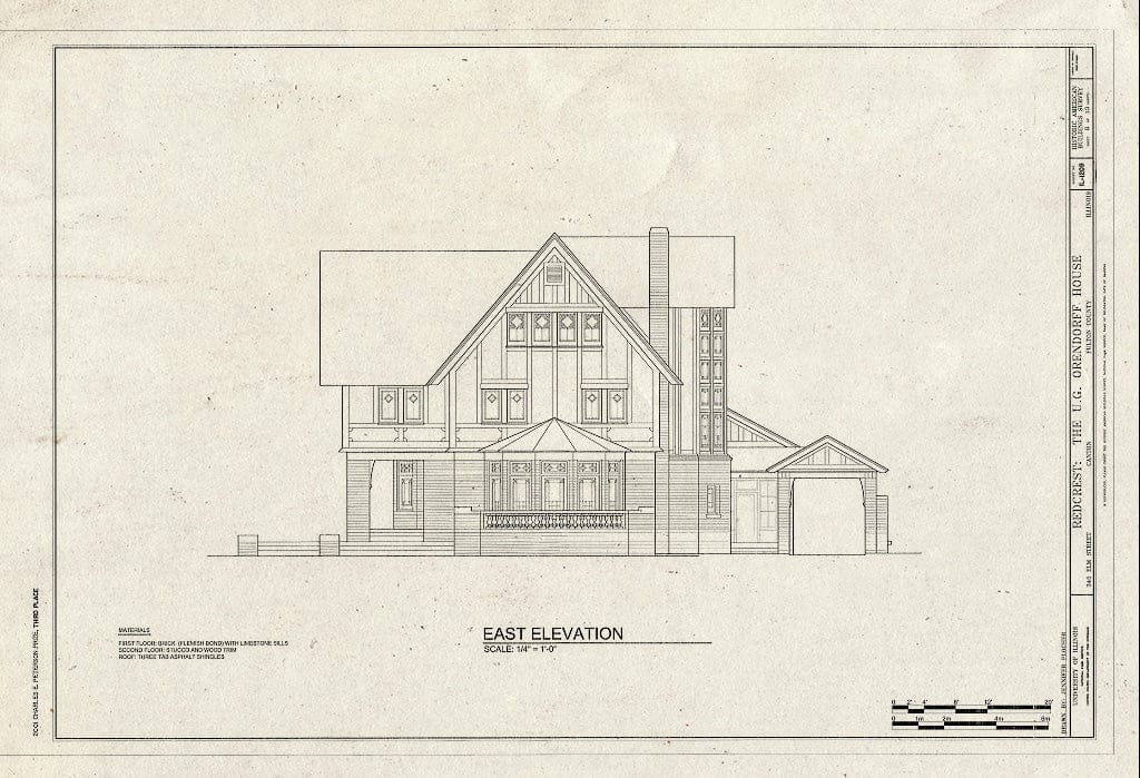 Blueprint HABS Ill,29-Canto,1- (Sheet 8 of 13) - Redcrest, 345 Elm Street, Canton, Fulton County, IL