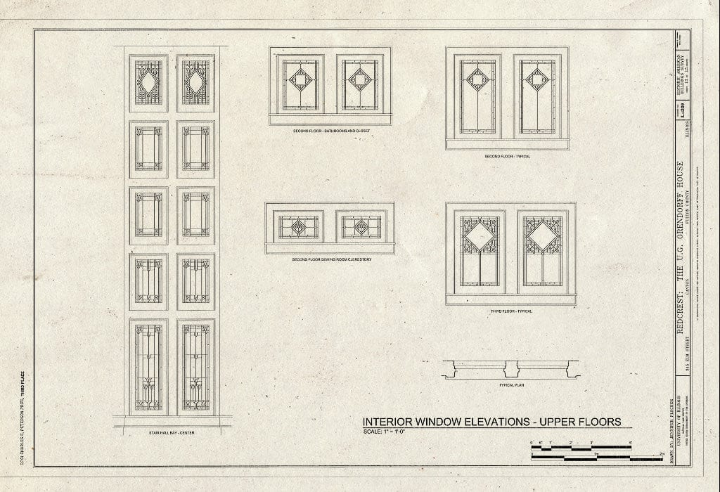 Blueprint HABS Ill,29-Canto,1- (Sheet 13 of 13) - Redcrest, 345 Elm Street, Canton, Fulton County, IL