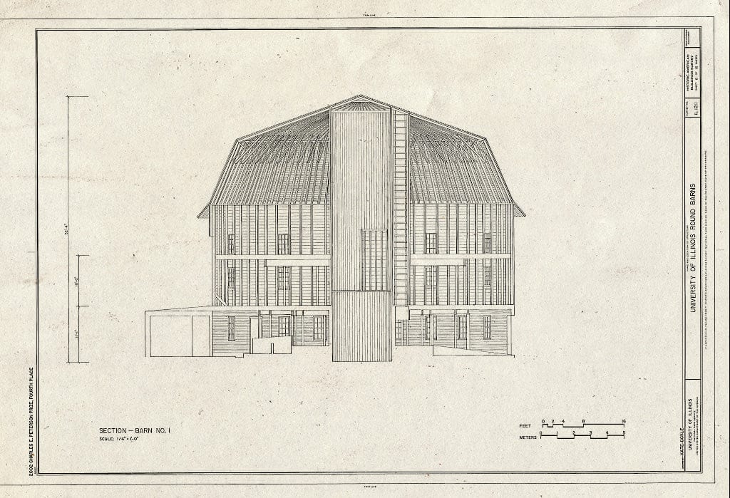 Blueprint HABS IL-1211 (Sheet 6 of 16) - University of Illinois Round Barns, Urbana, Champaign County, IL