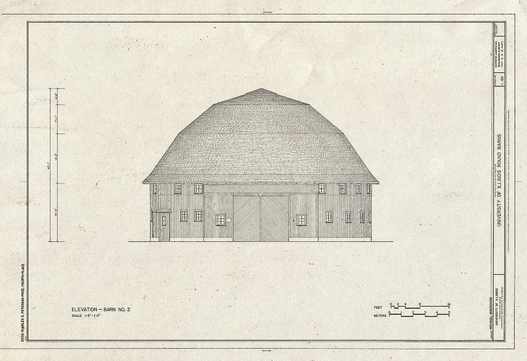 Blueprint HABS IL-1211 (Sheet 9 of 16) - University of Illinois Round Barns, Urbana, Champaign County, IL