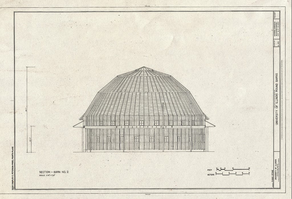 Blueprint HABS IL-1211 (Sheet 10 of 16) - University of Illinois Round Barns, Urbana, Champaign County, IL