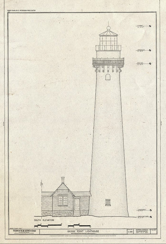 Blueprint HABS IL-1212 (Sheet 6 of 15) - Grosse Point Lighthouse, 2601 Sheridan Road, Evanston, Cook County, IL