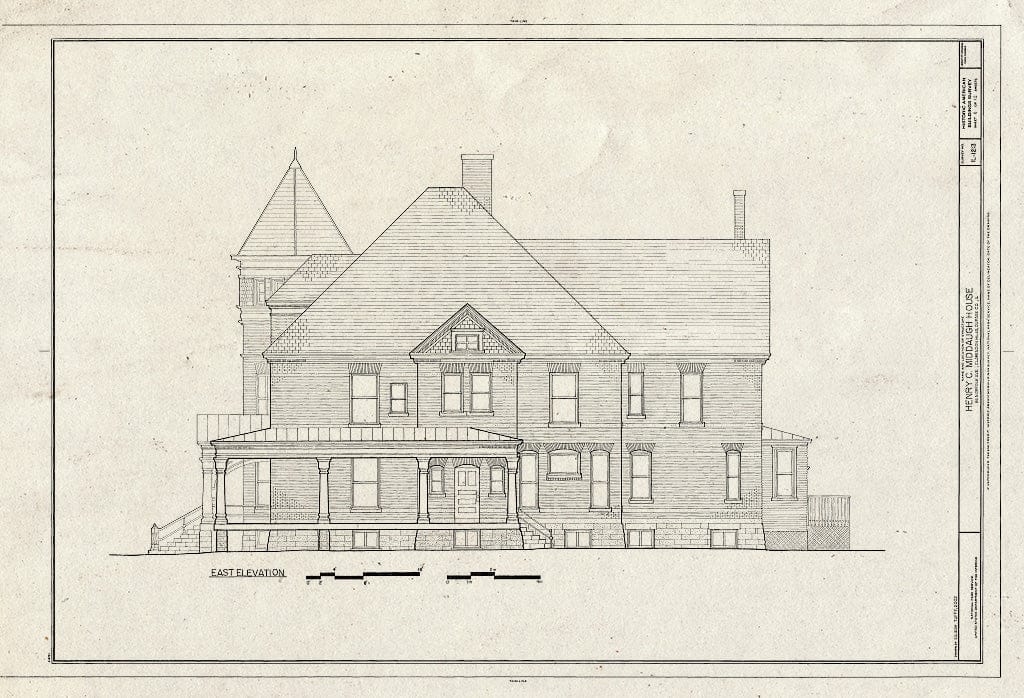 Blueprint HABS IL-1213 (Sheet 6 of 12) - Henry C. Middaugh House, 66 Norfolk Avenue, Clarendon Hills, Du Page County, IL