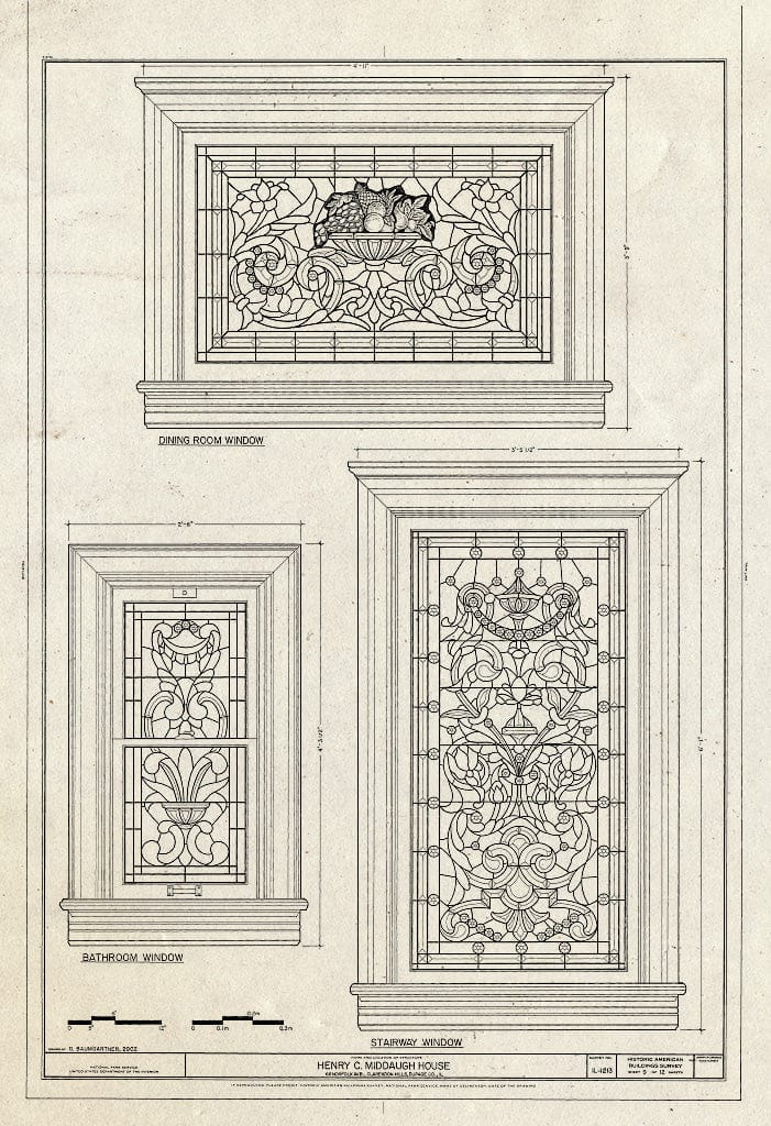 Blueprint HABS IL-1213 (Sheet 9 of 12) - Henry C. Middaugh House, 66 Norfolk Avenue, Clarendon Hills, Du Page County, IL