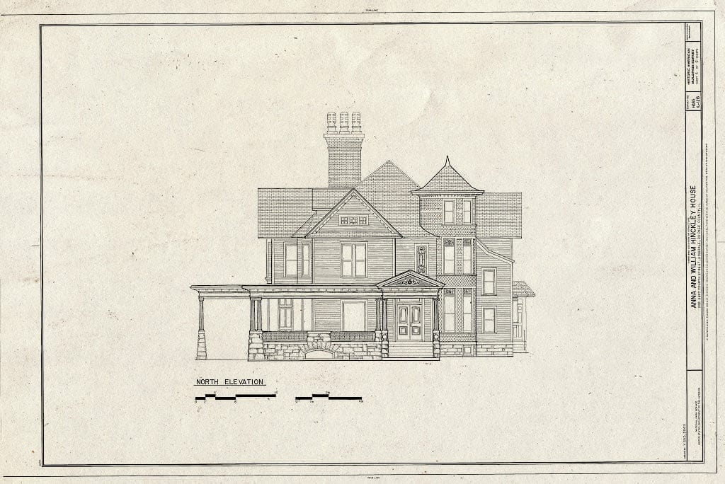 Blueprint HABS IL-1215 (Sheet 4 of 9) - Anna & William Hinckley House, 202 East Fourth Street, Hinsdale, Du Page County, IL