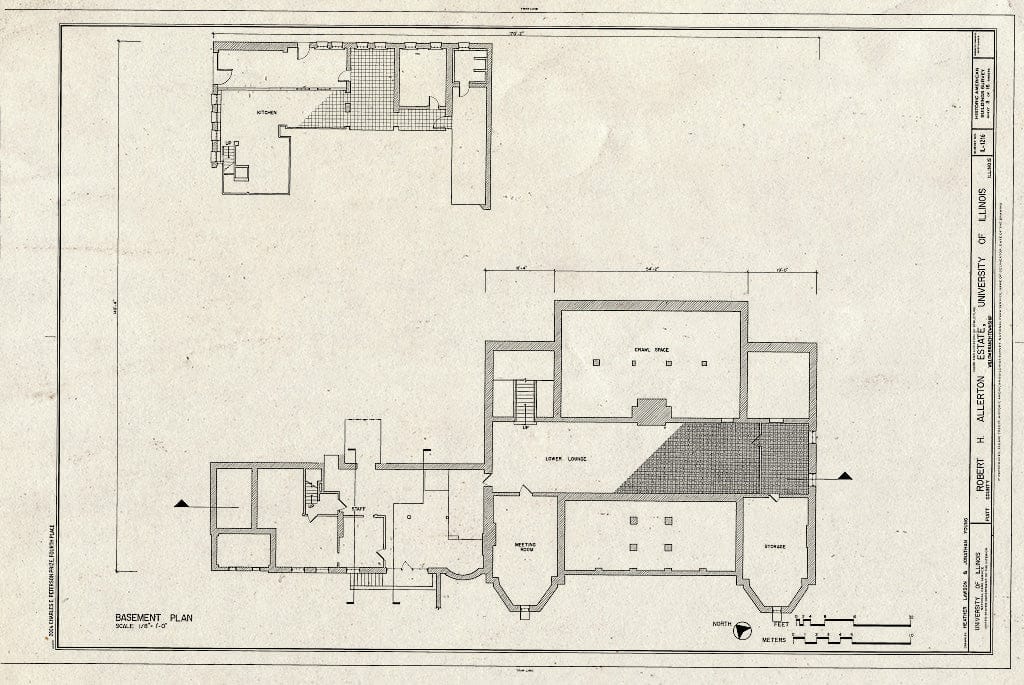 Blueprint HABS IL-1216 (Sheet 3 of 16) - Robert H. Allerton Estate, Monticello, Piatt County, IL